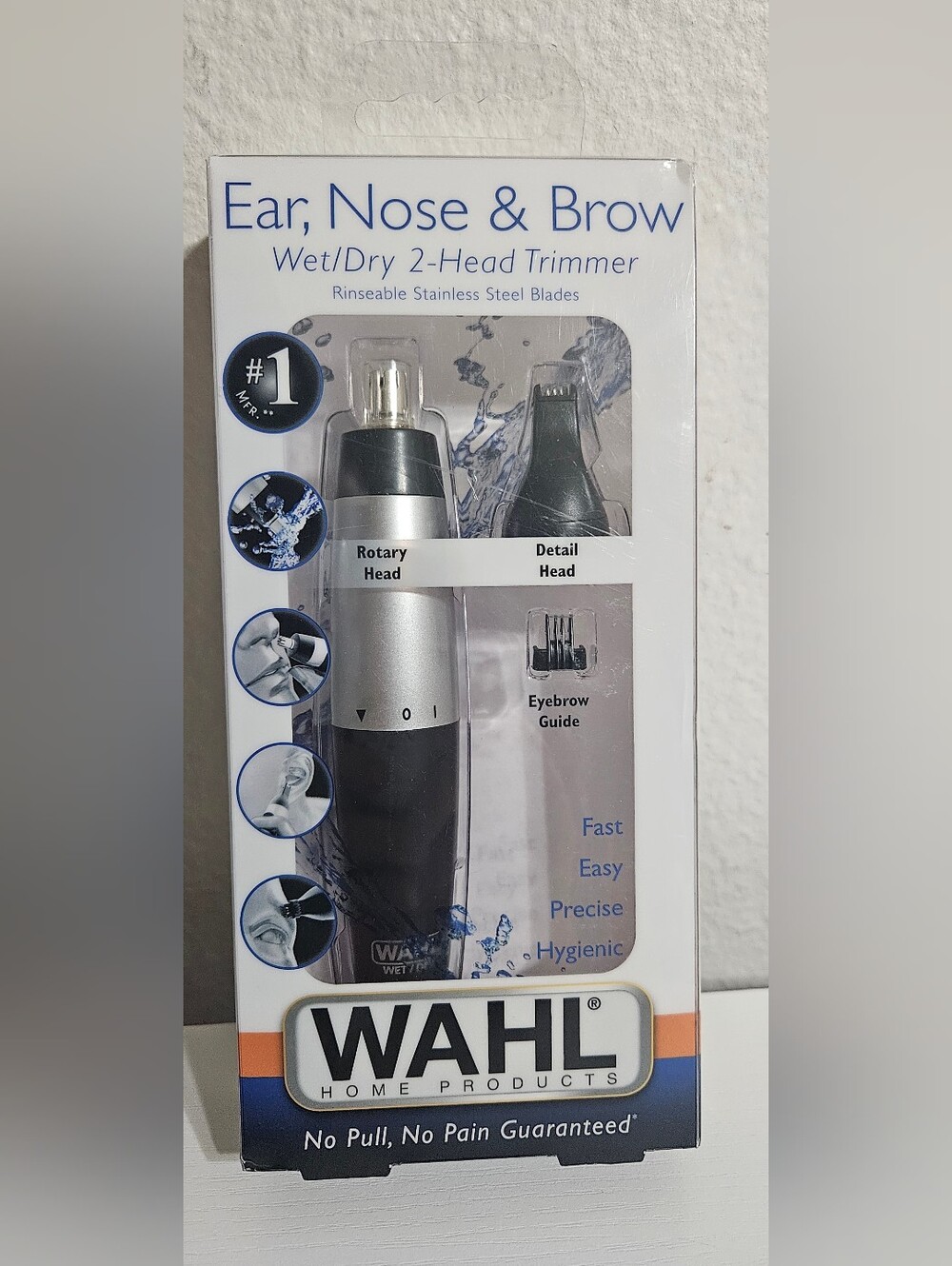 Wahl Ear, Nose & Brow Trimmer – Silver and Black